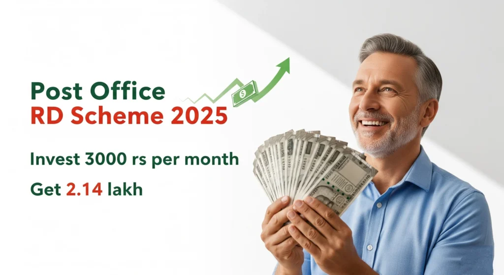 Post Office RD Scheme 2025: ₹3,000 जमा करें और पाएं ₹2.14 लाख – जानें पूरा कैलकुलेशन!