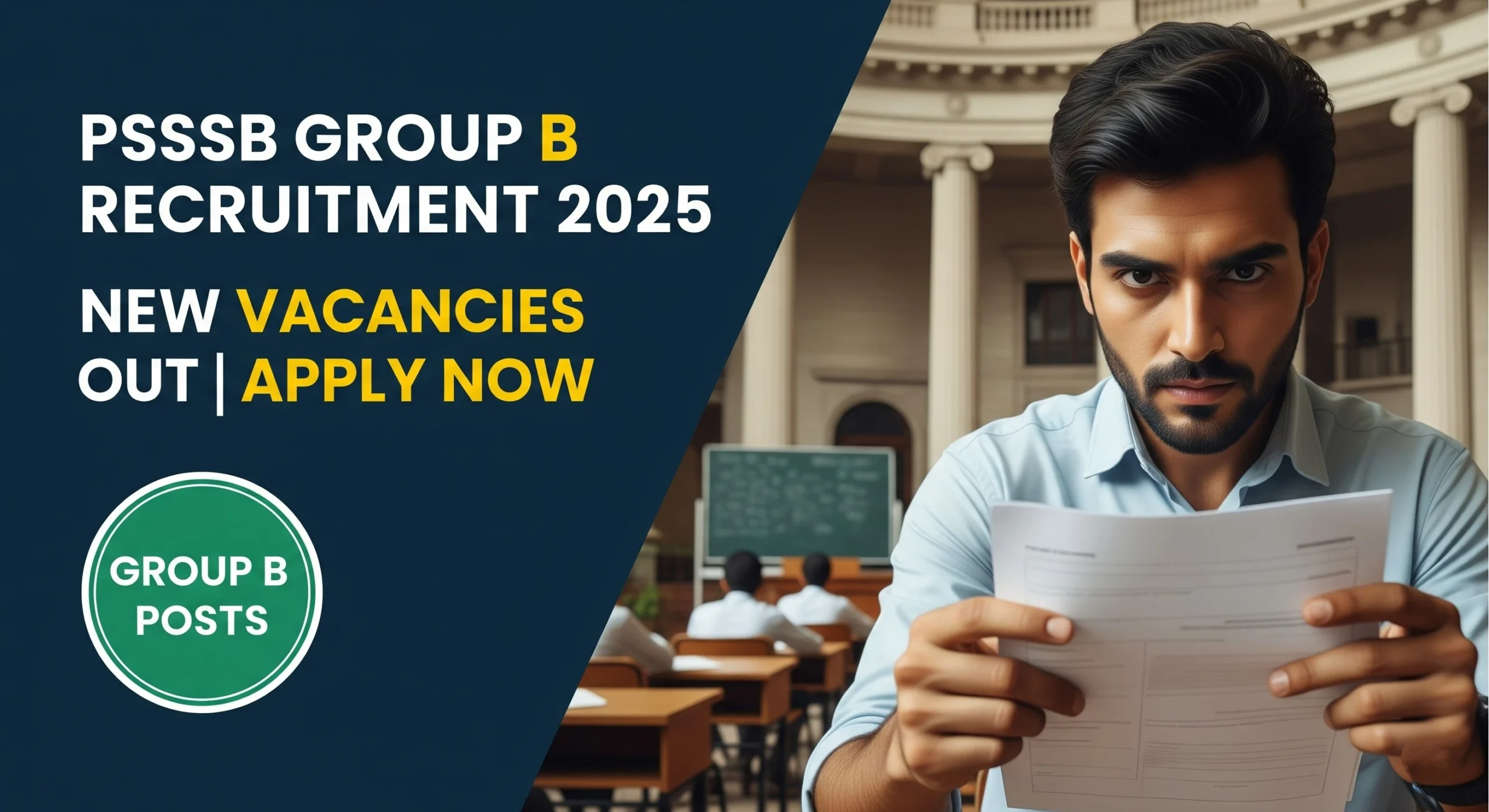 You are currently viewing PSSSB Group B Recruitment 2025: पंजाब की शानदार Government Job का Golden मौका – पूरी जानकारी यहाँ!