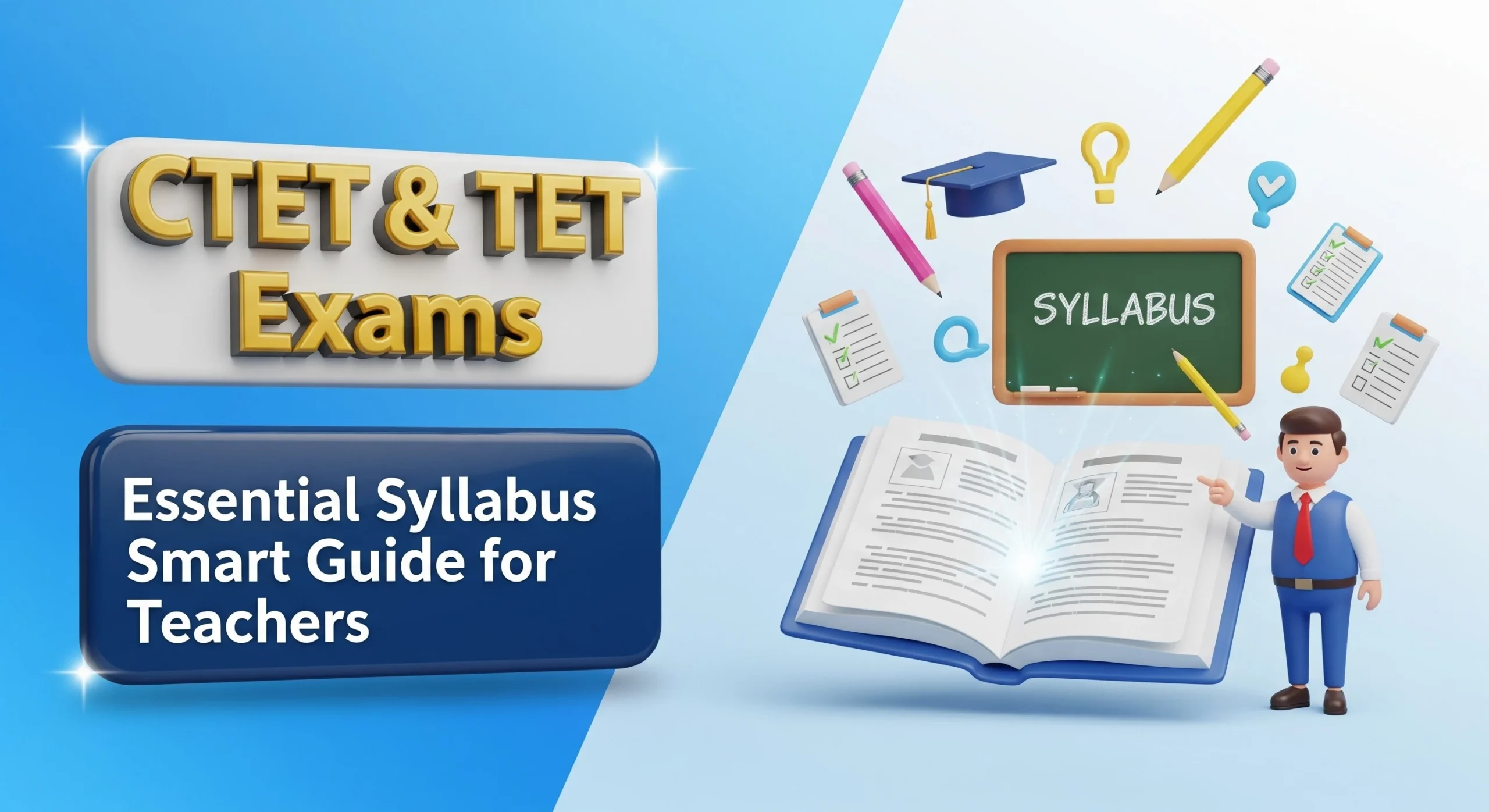 Read more about the article CTET & TET Exams – Teachers के लिए जरूरी Syllabus Smart Guide 2025