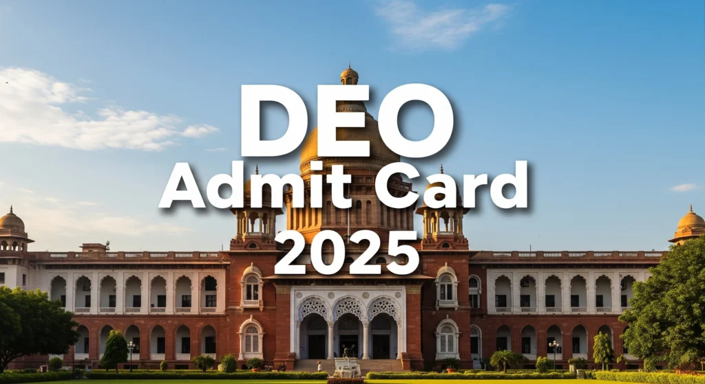 Bihar Vidhan Sabha DEO Admit Card 2025 Download - बिहार विधान सभा डीईओ एडमिट कार्ड 2025 डाउनलोड करें