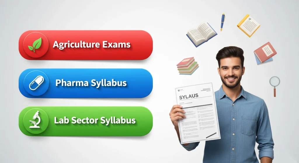 Agriculture, Pharma & Lab Sector Fields Exams

