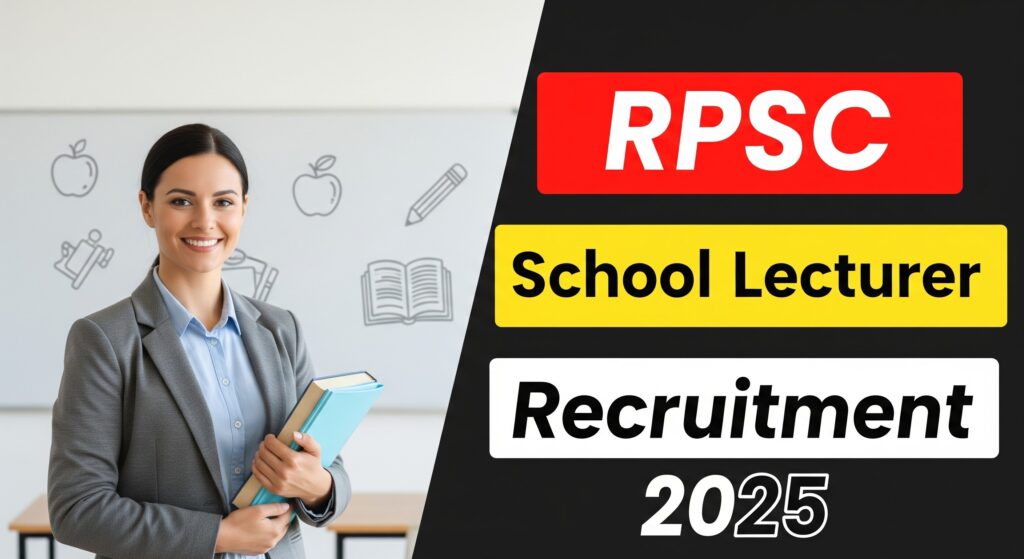 RPSC School Lecturer Recruitment 2025 
