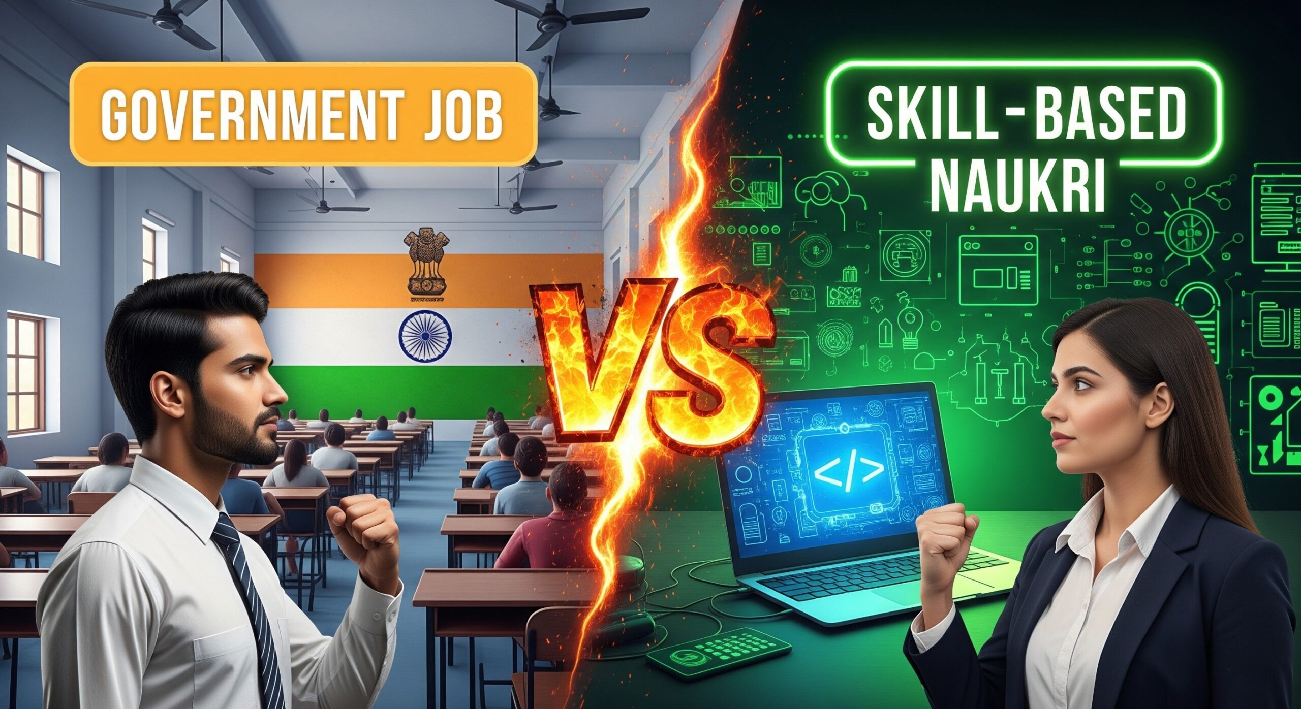 Read more about the article Government Job vs Skill-Based Naukri – कौन है Best Career Option आपके लिए?