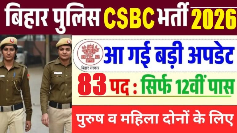 Read more about the article Bihar Police Constable Recruitment 2026 – 85 Posts | Apply Online, Eligibility, Exam Date | Advt 01/2026
